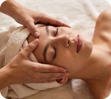 A relaxing facial massage.